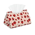 thumbnail image 2 of Lsque Red Ladybug Printed Long Tissue Box Cover Holder, Facial Paper Organizer Dispenser,Triangle with Bottom Belt, PVC Leather Decorative Organizer, 2 of 9