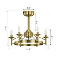 thumbnail image 2 of Maxax Candlestick Ceiling Fan with Light, 21" Gold Vintage Ceiling Fan with Remote Control, 6 Speeds Reversible Timing Ceiling Fan for Bedroom, Living Room, 2 of 5