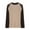 Coffee, variant on Women's Color Block Sweatshirts Dressy Crewneck Long Sleeve Pullover Boyfriend Style Tops Casual Fall Outfits Bronze S