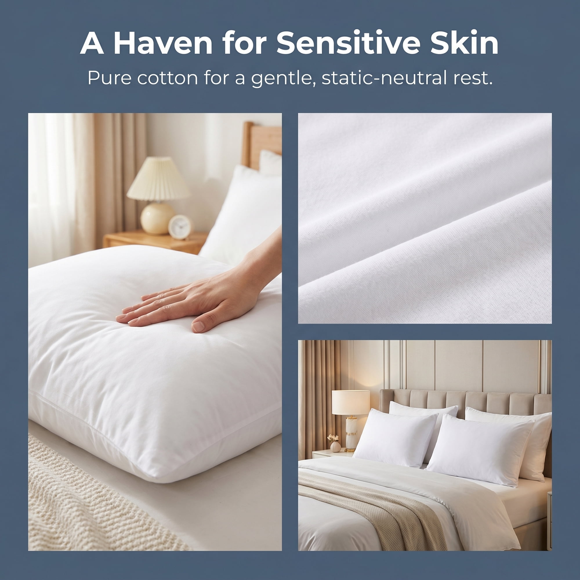 Unique Bargains 4Pcs Breathable Hypoallergenic Polyester Pillow Protectors White 20" x 30"