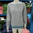 thumbnail image 4 of Weiqiqre Fall Sweaters for Women Retro Nordic Cable Crewneck Sweater Knit Vintage Sweater, 4 of 4