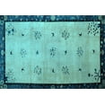 thumbnail image 1 of Ahgly Company Indoor Rectangle Oriental Light Blue Asian Inspired Area Rugs, 7' x 9', 1 of 4