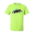 thumbnail image 2 of Wild Bobby, Colorful Sea Turtle Swimming Animal Lover Men's Graphic T-Shirt, Safety Green, Small, 2 of 3