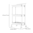 thumbnail image 3 of Aodebiao Chariot Utilitaire Roulant à 3 Niveaux – Grande Étagère de Rangement Mobile avec Roues, Organisateur de Cuisine et Salle de Bain Réglable pour Collations, Garde-Manger, Chaussures – Noir/blanc, 3 of 6