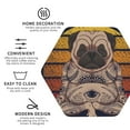 thumbnail image 3 of Pofeuu Pug dog Yoga Print Coasters for Drinks, 4Pack PU Leather Coasters, Bar Drink Coasters for Tabletop Protection, Furniture from Damage-Hexagon, 3 of 6