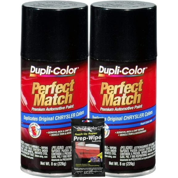 Black Pearl Perfect Automotive Paint for Vehicles - 8 oz, Bundles with Prep Wipe (3 Items)