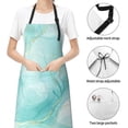 thumbnail image 4 of Kdxio Blue Marble Apron with Pockets Adjustable Kitchen Aprons for Men Women Waterproof Aprons for Cooking,Drawing,Crafting, Baking Household Cleaning, 4 of 8