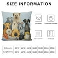 thumbnail image 5 of JEUXUS Cute Dogs Pillow Cover Puppy Pets Animals Funny Curious Cartoon Dogs Lover Dalmatian Colorful Bulldog Pug Poodle Decorative Pillow Case Home Decor Square Pillowcase, 5 of 5