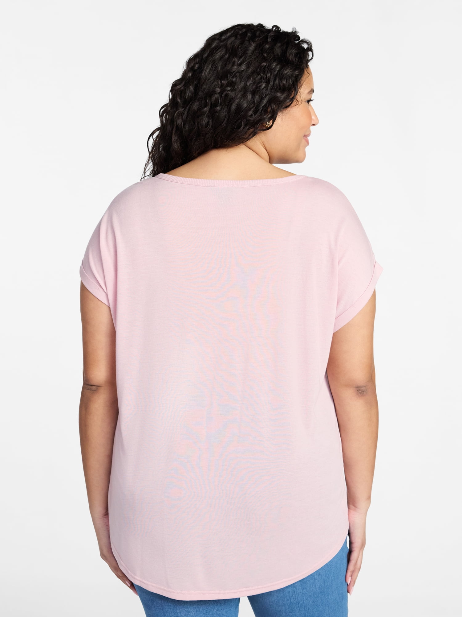 Terra & Sky Women's Plus Size Paris Texas Graphic Tee with Short Sleeves, Sizes 0X-5X