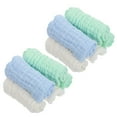 thumbnail image 1 of OULII 10pcs Toddler Washcloths Cotton Green for Daily Use, 1 of 5
