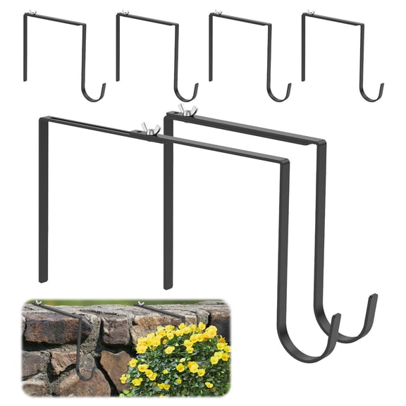 6Pcs String Light Hook for 6-11 Inch Wall Adjustable Outdoor No Drill Metal Hanger for Hanging Light Banner Arranging Wreath