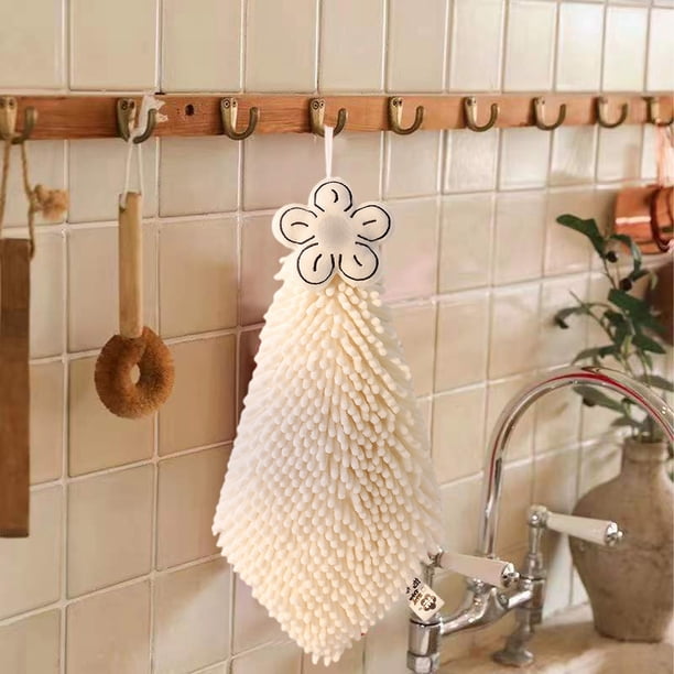 Aparatos de cocina, accesorios de cocina, utensilios de cocina, toallas de mano con dibujos animados, toallas de mano colgantes, toallas de cocina gruesas y absorbentes, aptas para cocinas y baños, to