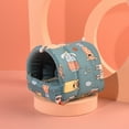 thumbnail image 2 of Visland Hamster Nest Printing Semi-closed Soft Big Space Comfortable Keep Warm Practical Elephant Pattern Hamster Bed for Winter, 2 of 3