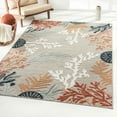 thumbnail image 5 of LR Home Elise 7'9" x 9'9" Coral/Beige Floral Hi-Low Indoor/Outdooor Area Rug, 5 of 10