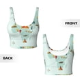 thumbnail image 5 of Lsque World Travel Map Printed Women'S Sports Bra, Compression, Moisture Wicking, High-Impact Sports Bra For Women,Supportive sports bra-Medium, 5 of 9