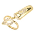 thumbnail image 1 of Anillo De Manicura, Anillo De Apertura De Uñas De Diamantes De Imitación, Cobre Galvanizado Para Regalos Para Damas Cergrey Dorado, 1 of 8