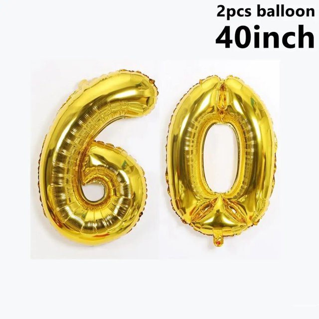 Taoup-vajilla de fiesta de cumpleaños para adultos, platos, tazas, toallas, cubierta de mesa, feliz 60 cumpleaños, decoraciones para abuelos, color dorado y negro