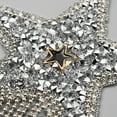 thumbnail image 2 of Star Resin Hotfix Rhinestone with Tassel Iron on Patches for Dress Shoes Garment Decoration Silver 135mm, 2 of 2