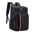 thumbnail image 1 of Mochila Hieleras Enfriador Bolsa Impermeable Portátil 20 L MALUBERO Color Negro con Raya Naranja, 1 of 5