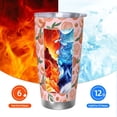 thumbnail image 5 of Lsque Painting Peach Pattern 20oz Car Cup with Lid and Straw, Insulated Coffee Cup with Straw Topper, Spill Proof Travel Coffee Mug, Stainless Steel Tumble-Without Straw, 5 of 8