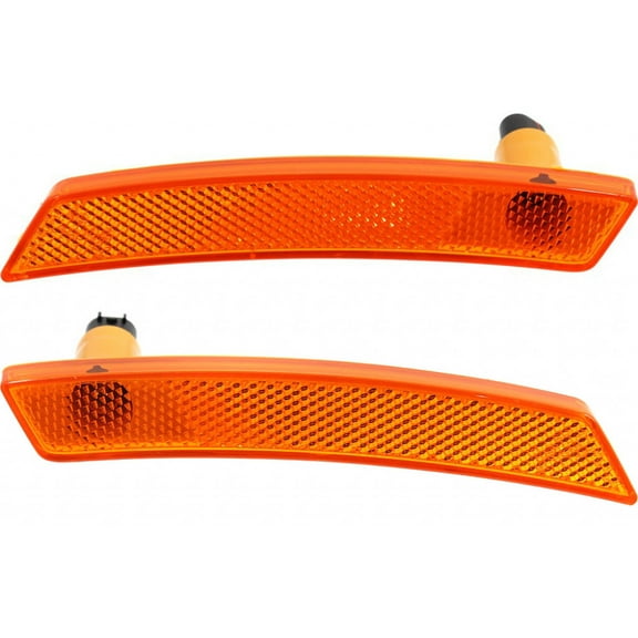 For 2007-2015 Mini Cooper Pair Driver and Passenger Side Turn Signal/Side Marker Light With Bulbs CAPA Certified Included MC2554100 MC2555100 - Replaces 63 13 2 751 331 63 13 2 751 332