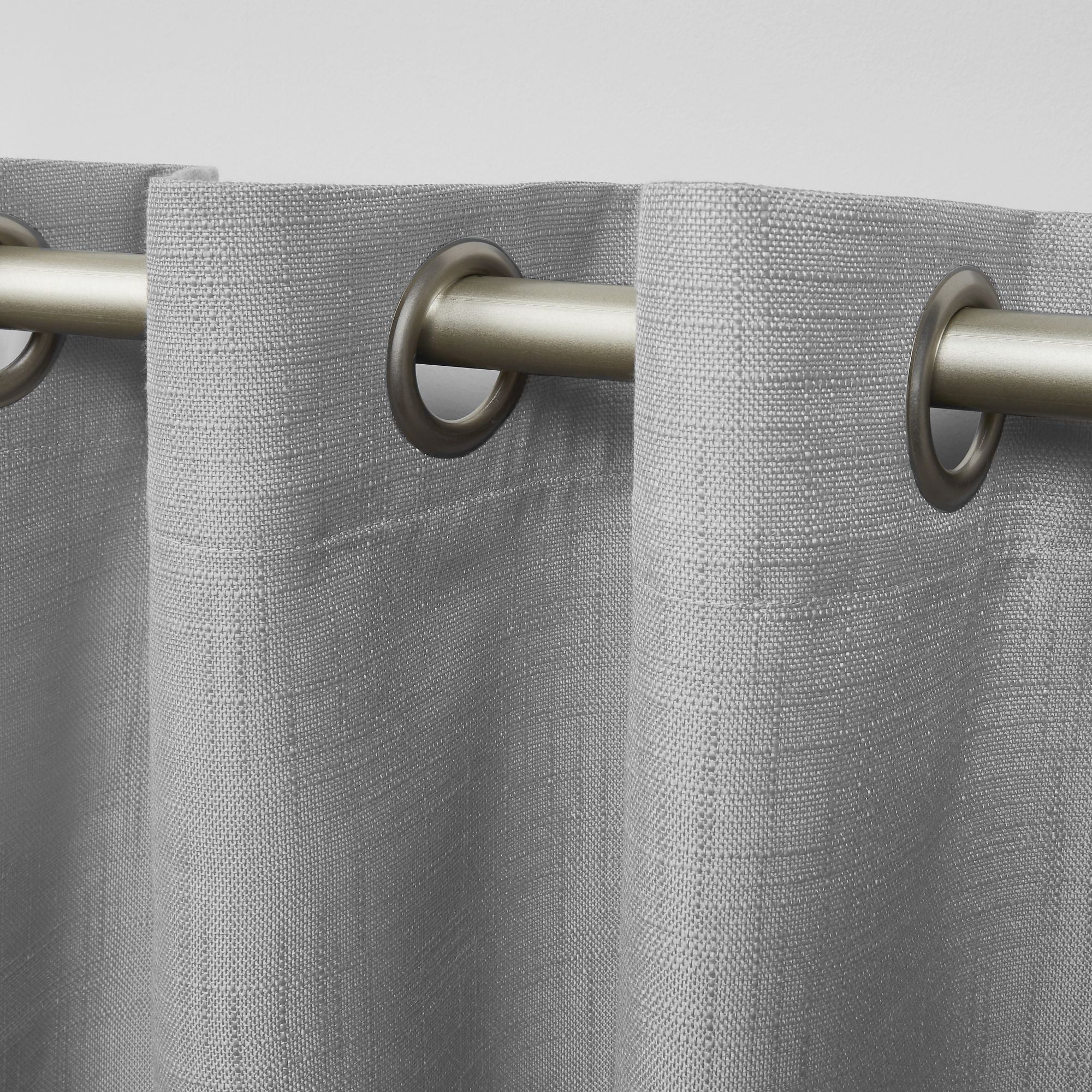 Exclusive Home Bensen 100% Blackout Grommet Top Curtain Panel Pair, 52"x96", Grey, Set of 2