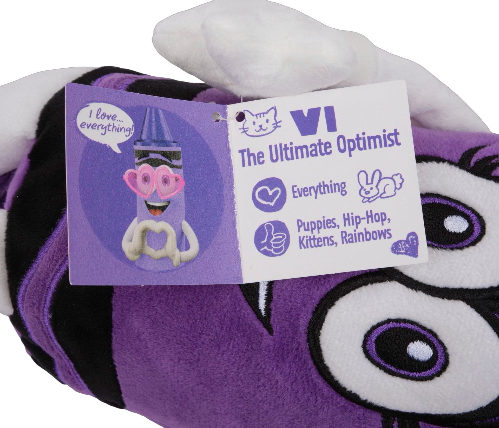 Crayola Crayon Tip Plush Stuffed Animal, Purple, 14 Inch