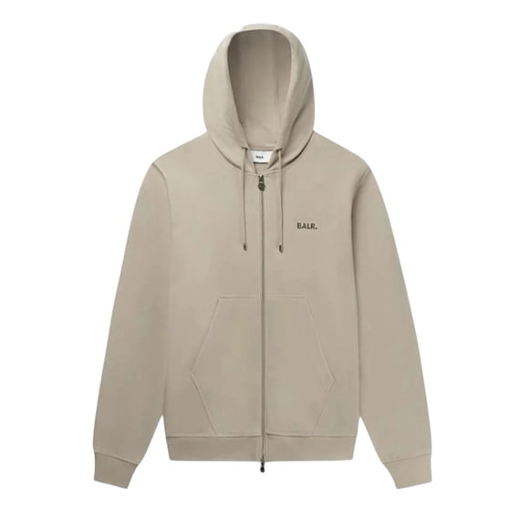 Sudadera Hoodie BALR Q-Series Zip Through Silver Lining