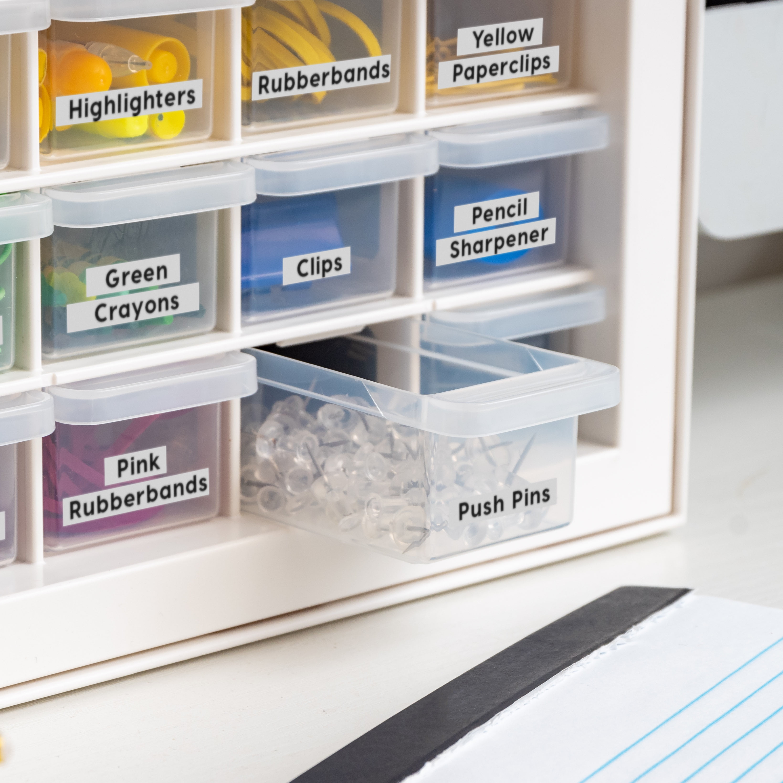 IRIS 16 Drawer Stackable Storage Cabinet for Hardware Crafts, White - Small Organizer Utility Chest