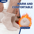 thumbnail image 4 of Fuzzy Warm Socks, UNEEI Warm Soft Fluffy Socks , 5 Pairs Winter Plush Fuzzy Crew Seamless Thick CozyThermal Socks, Size 11-13, 4 of 7