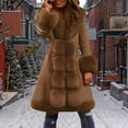 thumbnail image 2 of Faux Jacket For Mid Long Coat Winter Warm Thick Soft Pile Elegant Outerwear Fashionable Style Outwear, 2 of 5