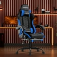 thumbnail image 3 of GTRACING GTW-100 Reclining Gaming Chair with Bluetooth, Adjustable Pillows and Footrest, Blue, 3 of 13