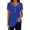 C91/Blue, variant on Women Tops Casual Short Sleeve Blouse Button Down Shirt Loose Fit Ruffle Design Tunic Top For Everyday Wear Lightweight Fashion Outfits Trendy Clothes