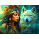 thumbnail image 2 of (HQ090) Serie Personajes Llenos Diamantes Indio Y Blanco Y Resina 40x30CM, 2 of 9
