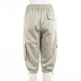 thumbnail image 3 of Men Casual Loose Sports Shorts  Cropped Pants Solid Color Loose Workout Jogging Cargo Trousers with Multi-Pocket, 3 of 6