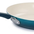 thumbnail image 3 of Oster 94247.01 12 in. Corbett Nonstick Aluminum Frying Pan, Blue, 3 of 7