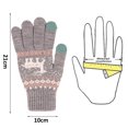 thumbnail image 3 of Guantes de punto de invierno Pantalla táctil cálidos Guantes antideslizantes elásticos forrados suaves Lindos guantes de Navidad, 3 of 6