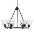 thumbnail image 3 of Orwell 6-Light Chandelier in Matte Black and Clear Glass, 3 of 4