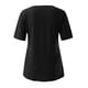 thumbnail image 3 of Camiseta de Manga Corta Fiudx Verano Cuello En V Color Sólido Mujer, 3 of 4