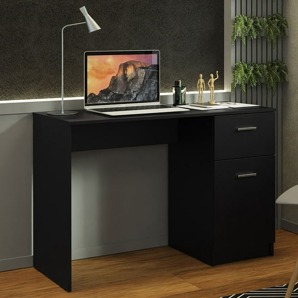 Madesa Compact Computer Desk Study Table for Small Spaces Home Office 43" with Storage and Drawer