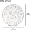 thumbnail image 3 of Coolnut 60" Easter Bunny Eggs Outdoor Round Tablecloth, Waterproof Stain-Resistant Non-Slip Circular Tablecloth with Umbrella Hole and Zipper for Tabletop Backyard Party BBQ Decor, 3 of 7