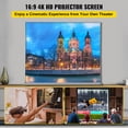 thumbnail image 2 of VEVOR Manual Pull Up Projector Screen 110inch 16:9 Projector Screen Free Standing 4K/8K, Portable Floor-Rising Projection Screen Ultra HDR with Storage Bag for Home Backyard Theater Office, 2 of 9