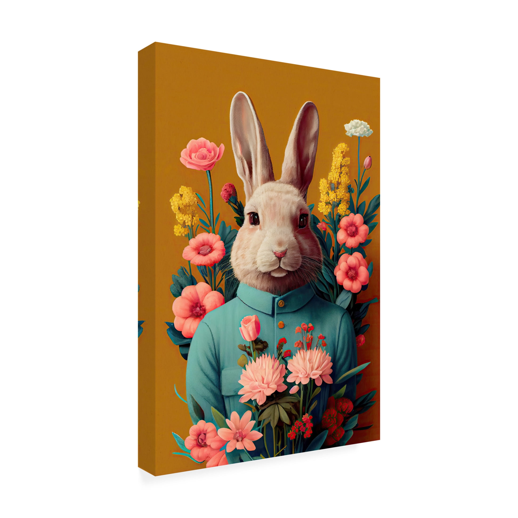 Canvas Wall Art - Treechild 'Mr Easter Bunny' Wall Art for Living Room, Bedroom, or Office D?cor by Trademark Fine Art - 16 x 24 Inches