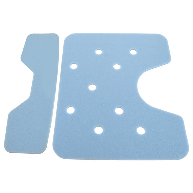 OUNONA 2 Pcs Rectangular Bath Stool Mat Shower Chair Pad Sky Blue XPE Waterproof For Elderly