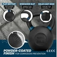 thumbnail image 3 of Powder Coat Kettlebell - Cast Iron - 40 KG / 88 LB, 3 of 5