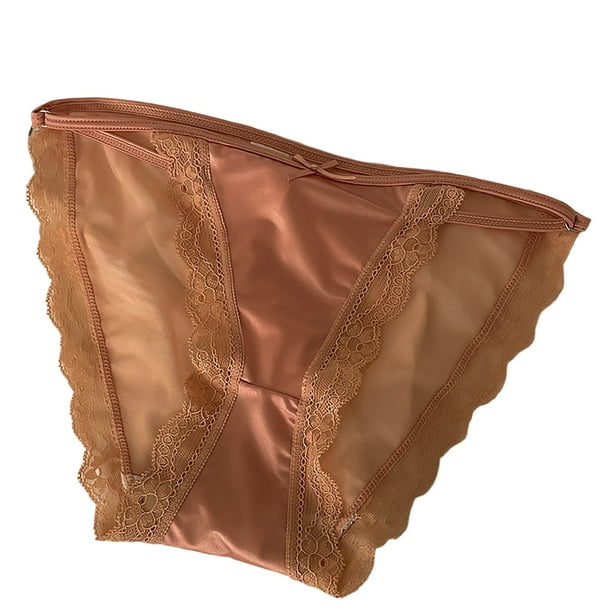 nsendm Female Underpants Adult Boxers for Women Underwear Custom Letter  Logo Low Waist Striped Tangas No Show Bikini plus Size Panties for Women(Pink,  L) 
