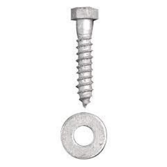 5/16" x 2-1/2" Hot Dipped Galvanized Lag Screws w/Flat Washers, Grade A, Quantity 100- by DyGTyX,