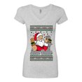 thumbnail image 2 of Wild Bobby Buon Natale, Italian Santa Claus, Funny, Italian American Humor Sweater | Holiday Women Junior Fit V-Neck Tee, 2 of 5