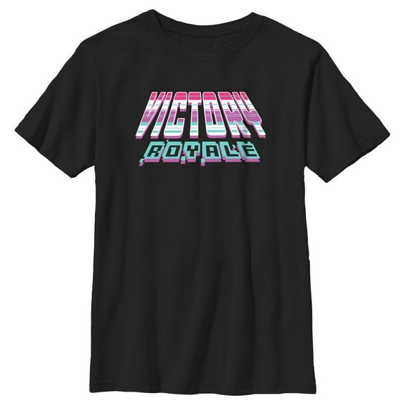 Boy's Fortnite Retro Victory Royale Graphic Tee Black X Large