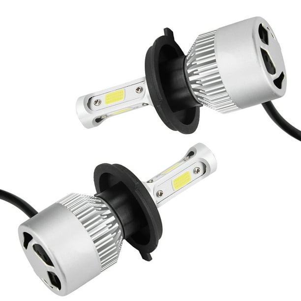 2 uds H4 LED 36W 8000LM faros delanteros de coche bombillas de haz alto/bajo 6000K (blanco)